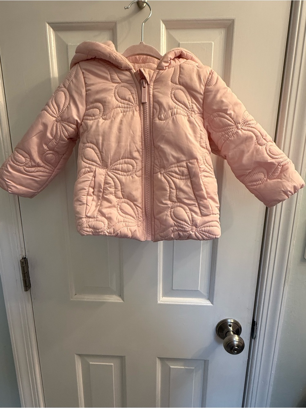 Draper James Girls Blush Pink Quilted Hooded Jacket 18M
